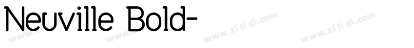 Neuville Bold字体转换